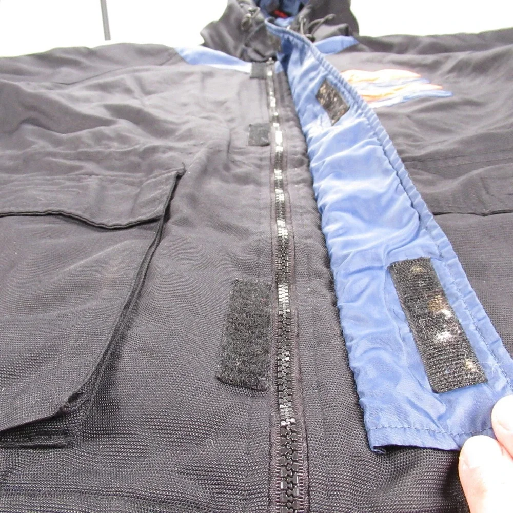 Denver Broncos Jacket Mens Medium Black G III & Carl Banks Hoodedd Zip Parka VTG